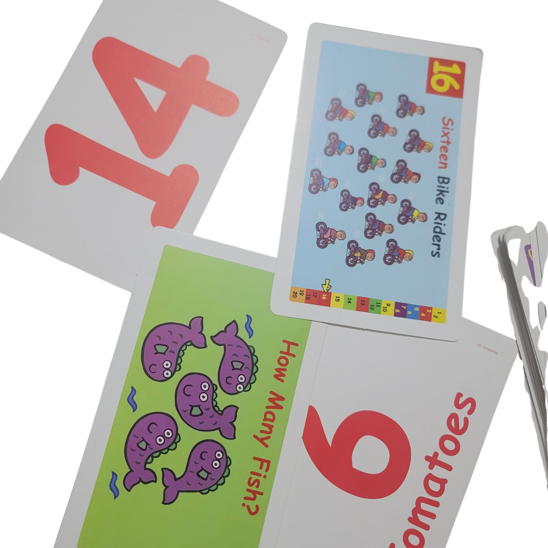 3 in 1 Flash Cards - ABC, 123 & Urdu (Large Size, 94 Cards)