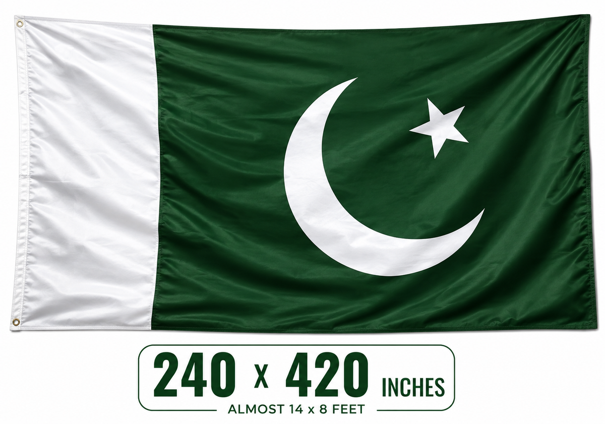 Pakistan Flag – Premium Quality Outdoor & Indoor Flag (Multiple Sizes)
