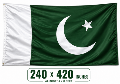 Pakistan Flag – Premium Quality Outdoor & Indoor Flag (Multiple Sizes)