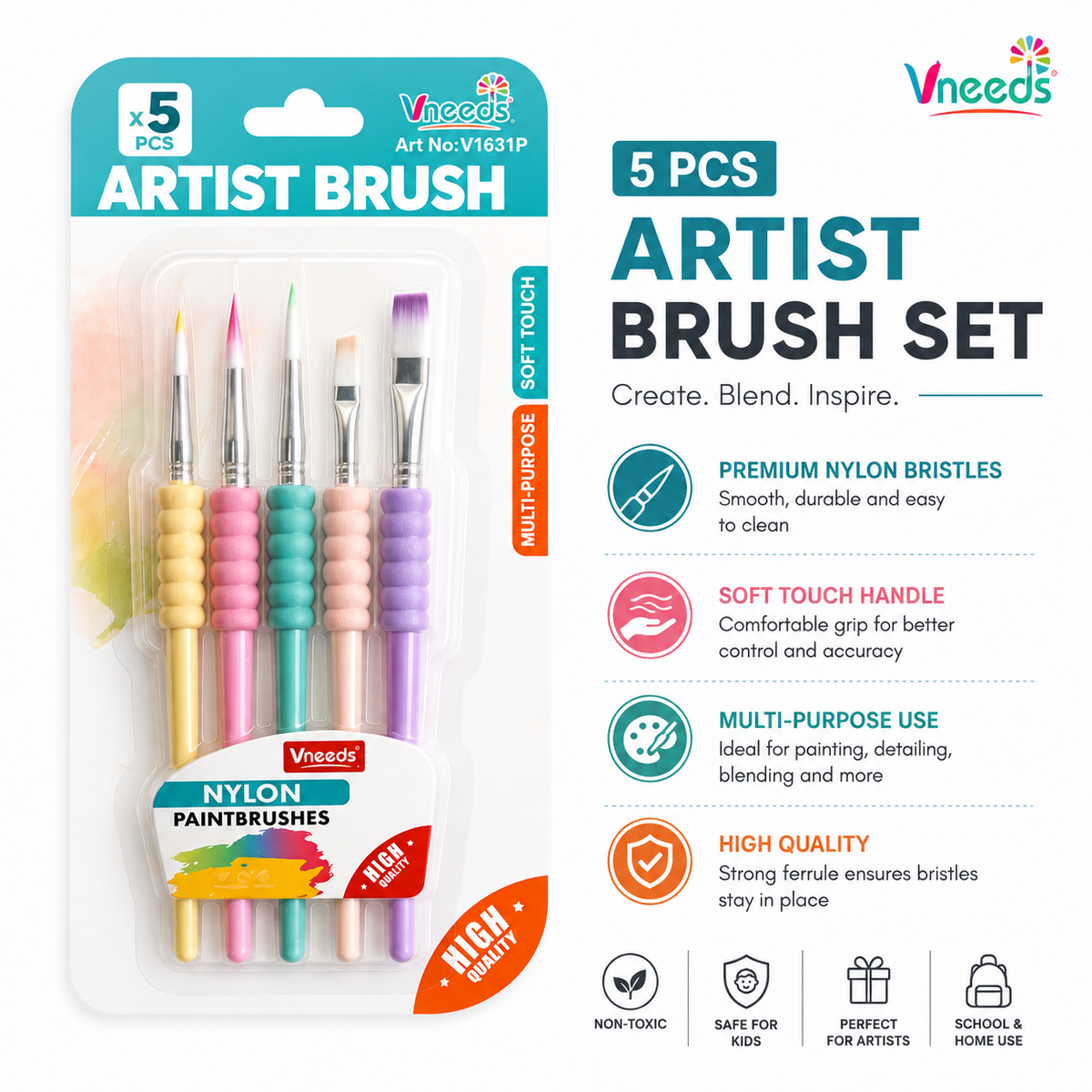 Artist Brush Set - 5 Piece