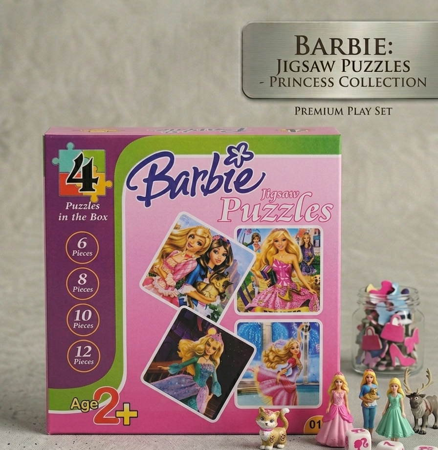 Premium 4-in-1 Jigsaw Puzzle Collection | Multiple Cartoon Characters