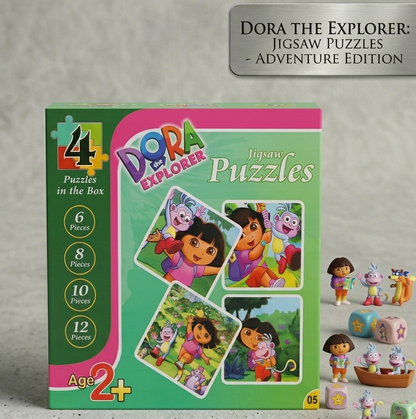 Premium 4-in-1 Jigsaw Puzzle Collection | Multiple Cartoon Characters