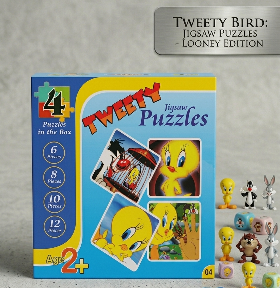 Premium 4-in-1 Jigsaw Puzzle Collection | Multiple Cartoon Characters