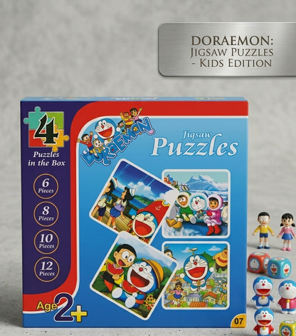 Premium 4-in-1 Jigsaw Puzzle Collection | Multiple Cartoon Characters