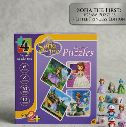 Premium 4-in-1 Jigsaw Puzzle Collection | Multiple Cartoon Characters