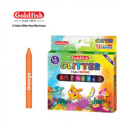 Goldfish 12 Glitter Crayon - Image 1