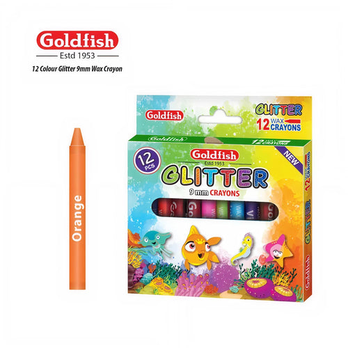 Goldfish 12 Glitter Crayon - Image 1