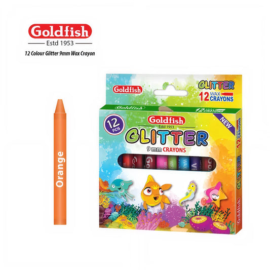 Goldfish 12 Glitter Crayon - Image 1