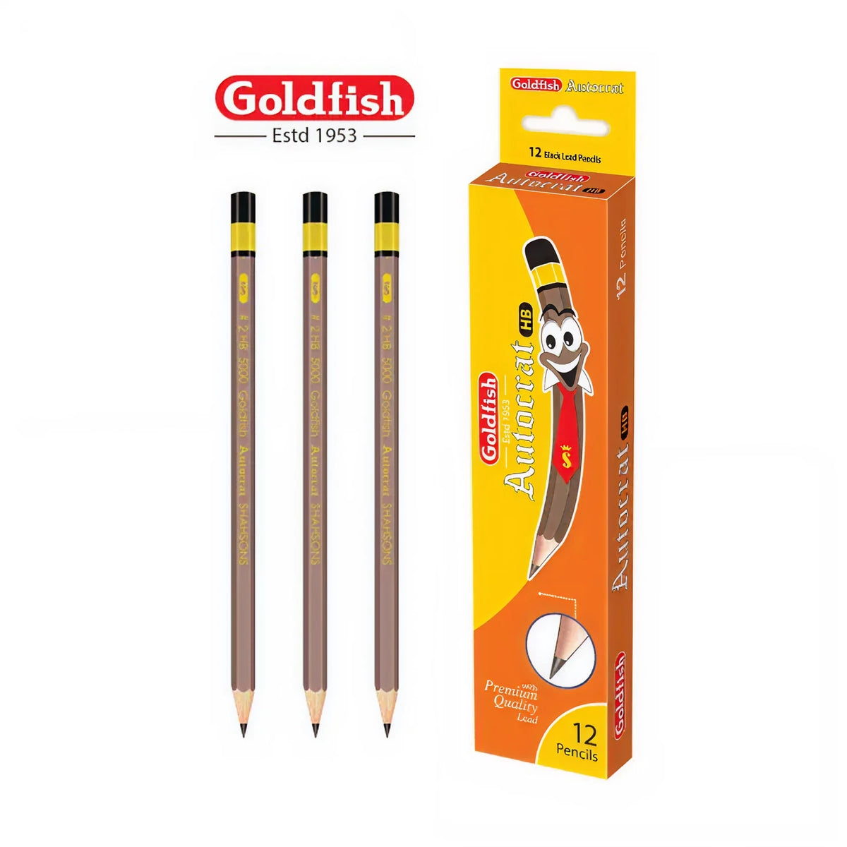 Goldfish Autocrat 12 Pcs HB Pencils - Image 1