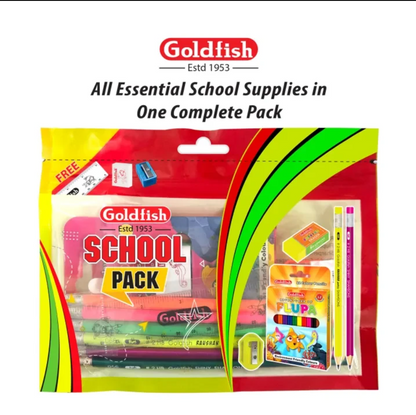 Goldfish School Pack - Complete Essential Stationery Kit for Students