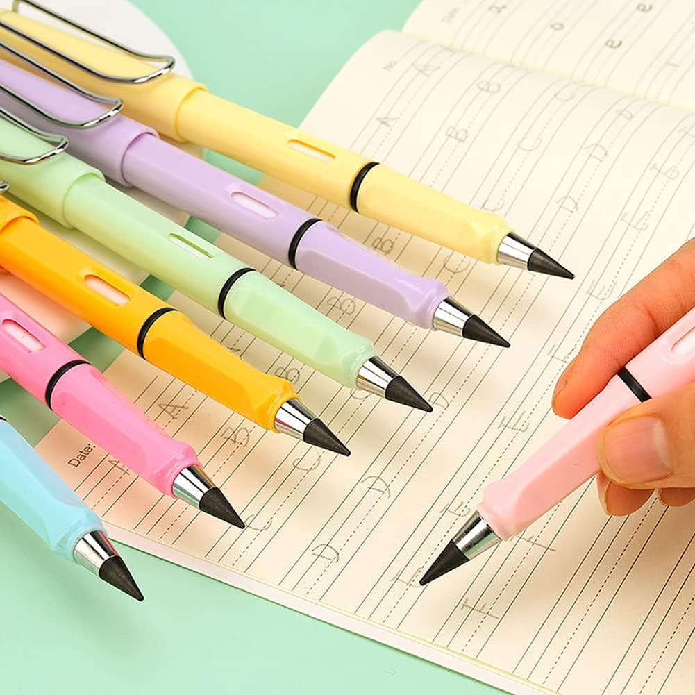 Everlasting Inkless Metal Pencil – Infinite Writing Eternal Pencil | Reusable HB Pencil for Students, Artists & Office\